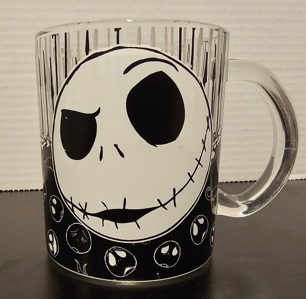 Nightmare Before Christmas Jack Skellington Glass Coffee 17.5 Oz Mug